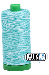 Aurifil Mako 40wt 2-ply Cotton 1000 m 1094 yd. spool - 4654 Turquoise Foam